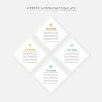 Business Infographic Design Template with 4 Data Points vector