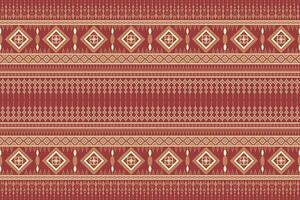 Vintage red and yellow geometric abstract Ethnic pattern. vector