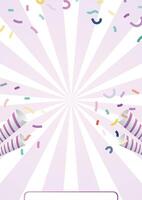 poster background design with colorful confetti ornaments vector