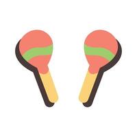 maracas icon flat vector