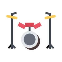 drum icon flat vector