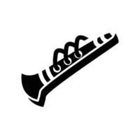clarinet icon solid vector