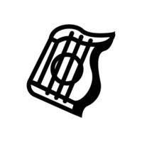zither icon line vector