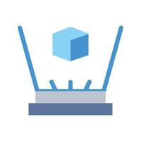 Hologram Display icon flat vector