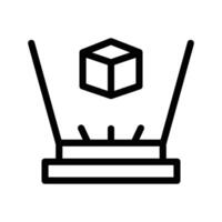 Hologram Display icon line vector