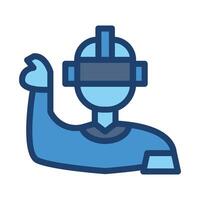 Virtual Projection icon filled line vector