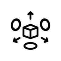 3D Object Creation icon line vector