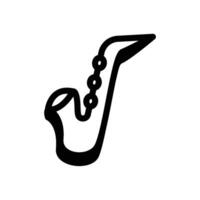 saxophone icon line vector