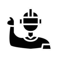 Virtual Projection icon solid vector