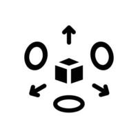 3D Object Creation icon solid vector