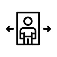 Virtual Try On icon line vector