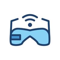 Smart AR Integration icon filled line vector