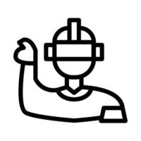 Virtual Projection icon line vector