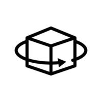 3D Viewer icon line vector