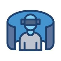 Virtual Environment icon filled line vector