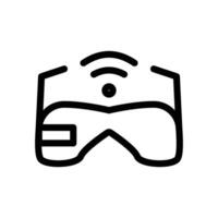 Smart AR Integration icon line vector