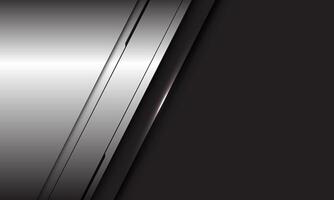 Abstract silver black line slash on grey blank space design modern futuristic technology background vector