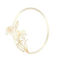 A flower in a circle with a white background vector