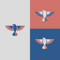 A collection of birds icon logotype from around the world vector