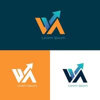 VN NV initial based alphabet minimal elegant monogram icon logo vector
