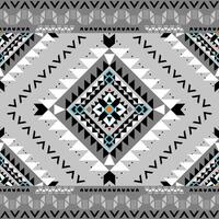 Traditional Space Grey Imagination Modern Tribal Aztec Native American Style Seamless Pattern Delicate Geometric on Grey Background Ancient Greek Chevron Decoration Border Spaceship Design vector