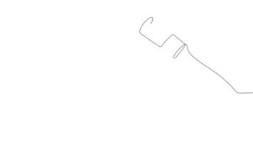 continuous line draw of set of painter tools video