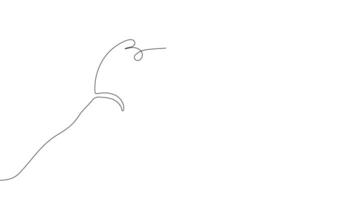 Continuous line draw of hand of worker plastering video