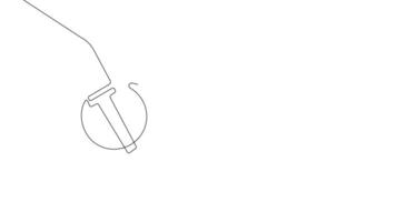 continuous line draw of set of painter tools video