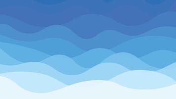 Blue abstract wave background. Ocean sea wave blue layered background vector
