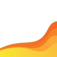 Abstract orange wave background isolated on transparent background vector