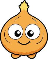 An onion character with big eyes and a big nose vector