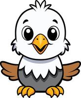 Cartoon bald eagle vector