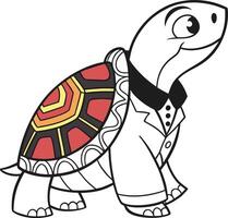 Turtle coloring pages vector