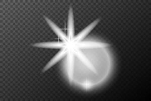 a white star with a sparkle effect on background vector