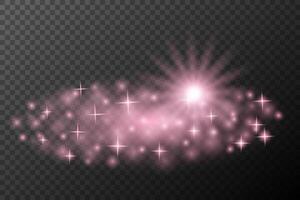 pink sparkles on background vector
