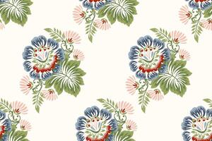 Flower seamless pattern on white background vector