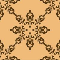 Oriental pattern with damask, arabesque and floral elements. Seamless abstract background. Repeated designs for wallpaper, branding, web design, invitations, blankets. vector