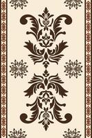 Seamless pattern with decorative elements. Illustration. classic damask seamless pattern, illustration for elegant textile design. vector