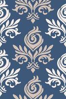 Damask seamless pattern. For easy making seamless pattern use it for filling any contours. Repeated designs for wallpaper, branding, web design, invitations, blankets, bedspreads. vector