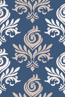 Damask seamless pattern. For easy making seamless pattern use it for filling any contours. Repeated designs for wallpaper, branding, web design, invitations, blankets, bedspreads.