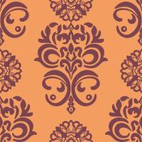 Damask seamless pattern. Fine traditional ornament with oriental elements. Repeated designs for wallpaper, branding, web design, invitations, blankets, bedspreads. vector