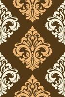 Damask seamless pattern element. Illustration. Repeated designs for wallpaper, branding, web design, invitations, blankets, bedspreads. vector