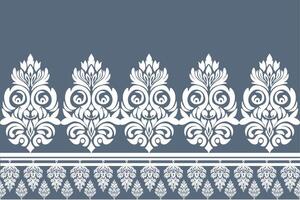 classic Seamless border with damask ornament. illustration for design. illustration for elegant textile design. vector