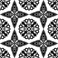 Seamless pattern in black and white colors. illustration. illustration for elegant textile design. vector