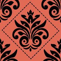 Damask seamless pattern. Fine traditional ornament with oriental elements. Repeated designs for wallpaper, branding, web design, invitations, blankets, bedspreads. vector