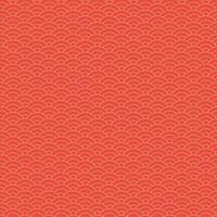 Traditional Chinese wave seamless pattern. Asian oriental geometric background with waves in red and gold color. vector