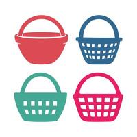 Basket icon set illustration vector