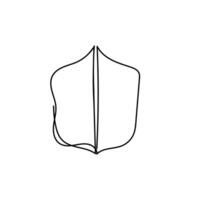 a drawing of a kite with a line drawn on it vector