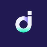 Artificial Intelligence logo design with AI letters in cool style and multicolored gradient. Minimalistic modern business style. vector