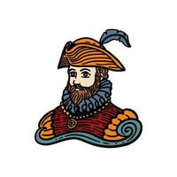 illustration graphic captain for design, template, elemen, illustration, etc vector